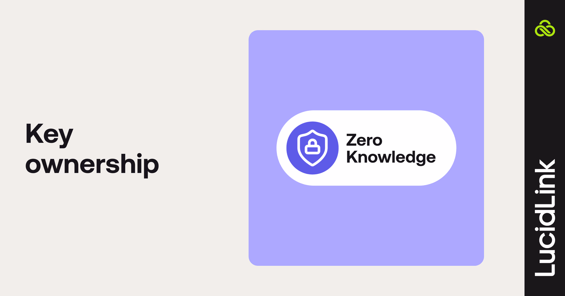 LucidLink's zero knowledge encryption.