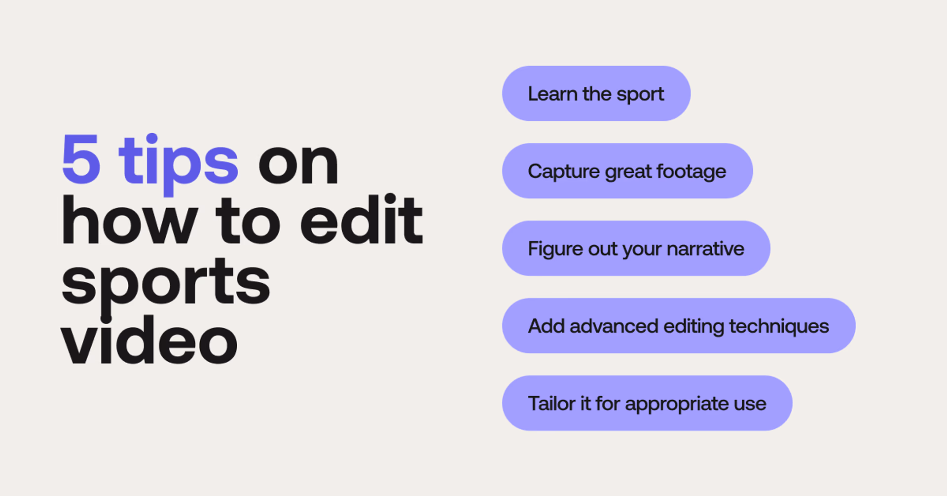 5 tips on how to edit sports video