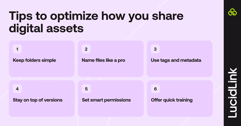 Six tips to optimize how you share digital assets