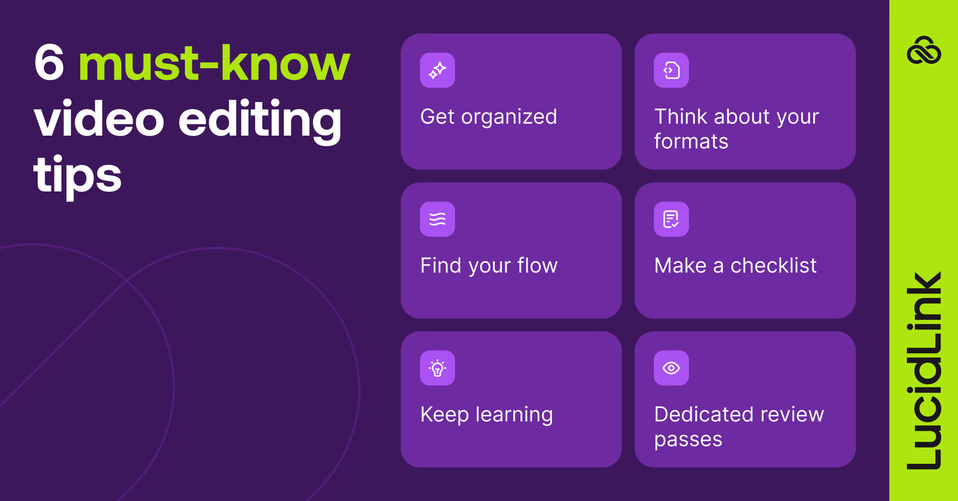 6 must-know video editing tips.