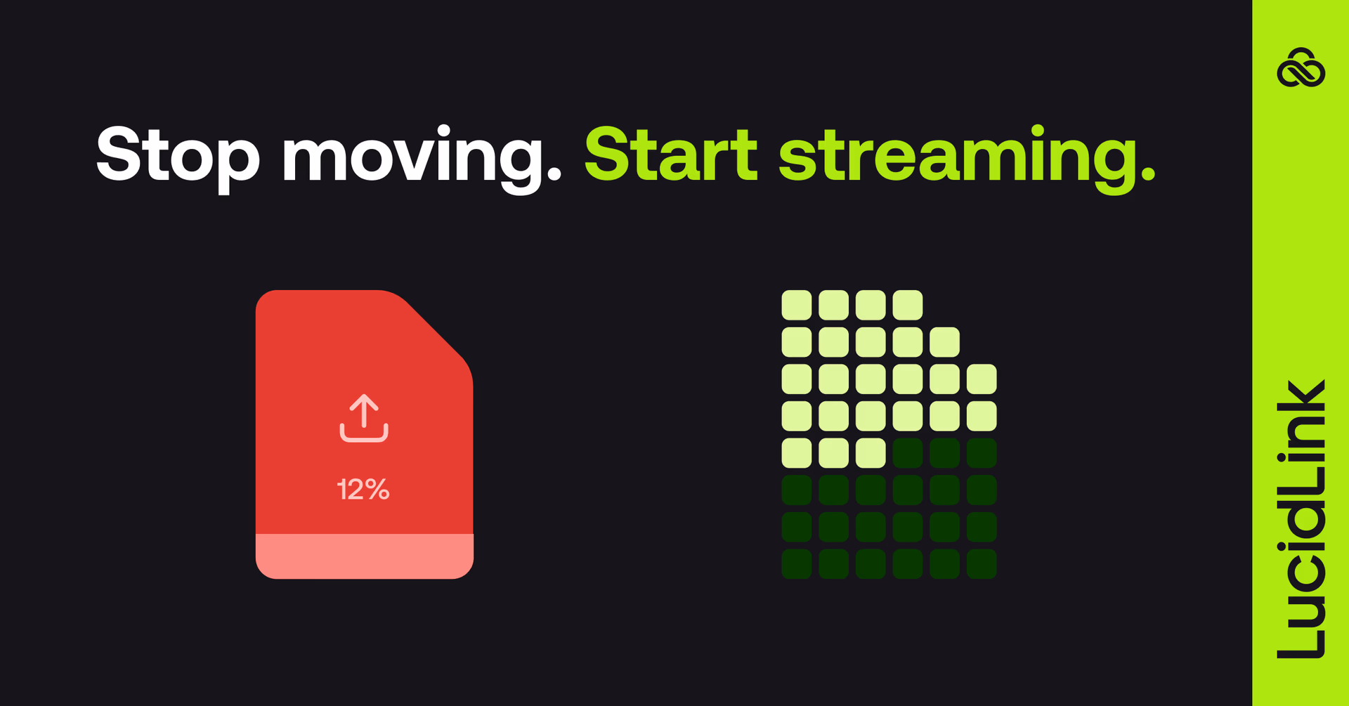 Comparison of slow file movement speed versus on-demand streaming.