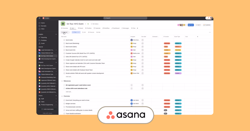 Asana interface