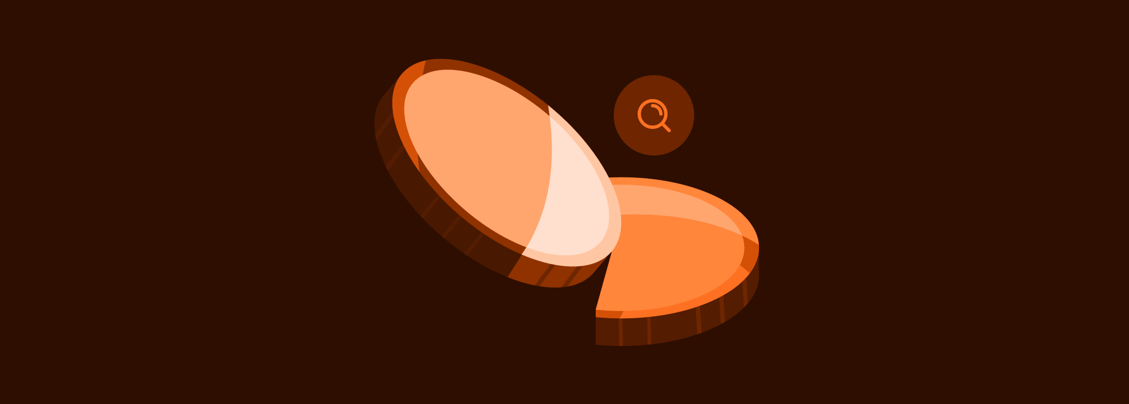 Two coins and a magnifying glass icon representing hidden storage costs.