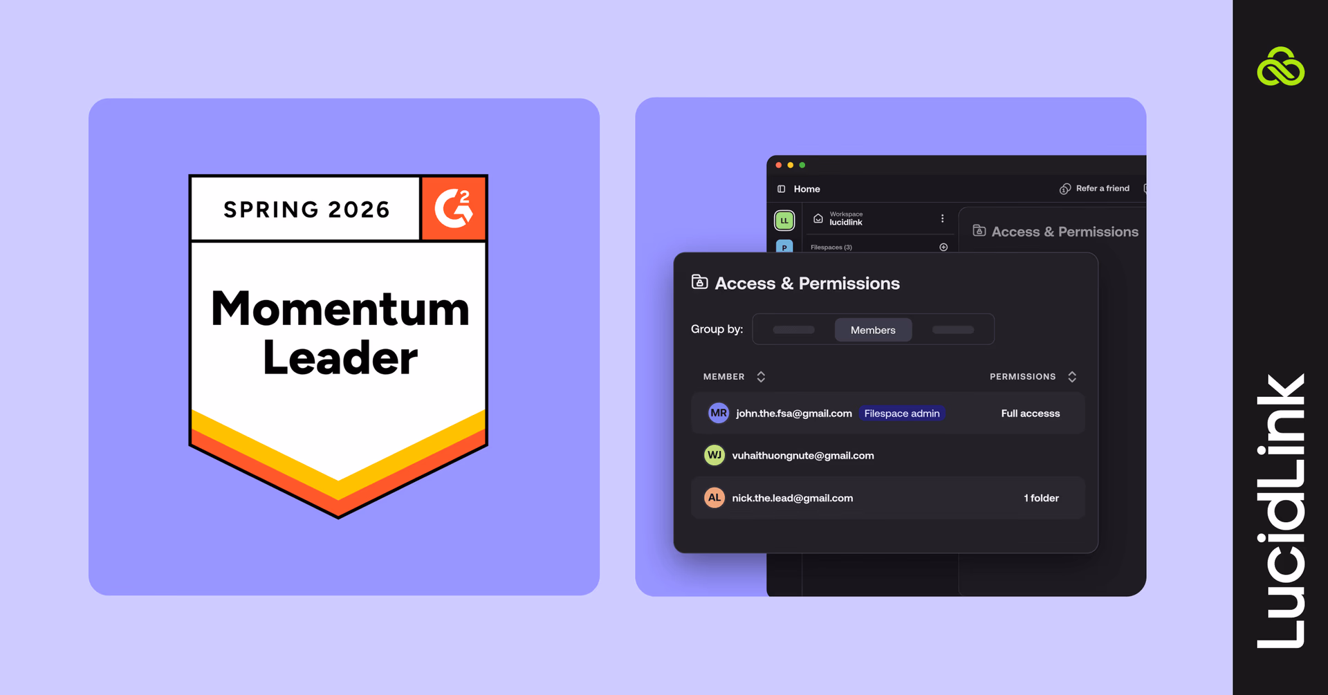 Momentum Leader spring 2026 badge.