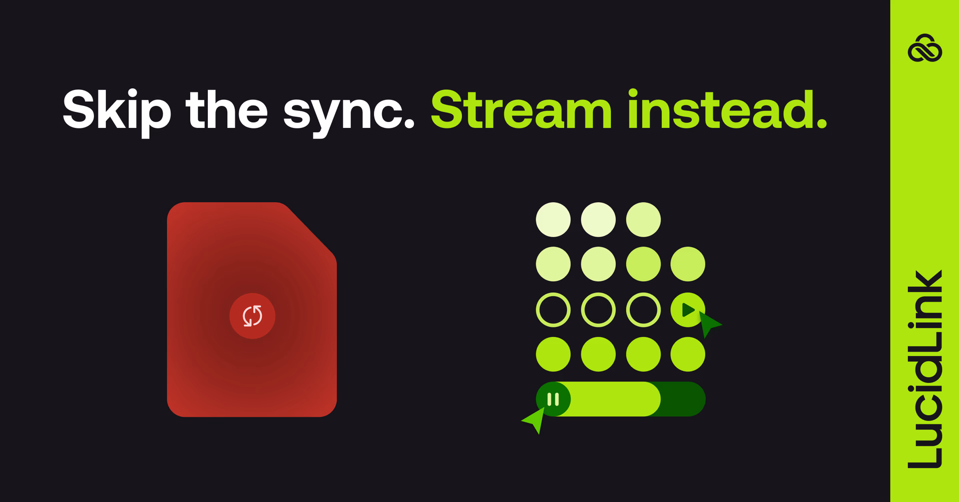 Two files, one of which is used for sync and share, and the other for streaming.