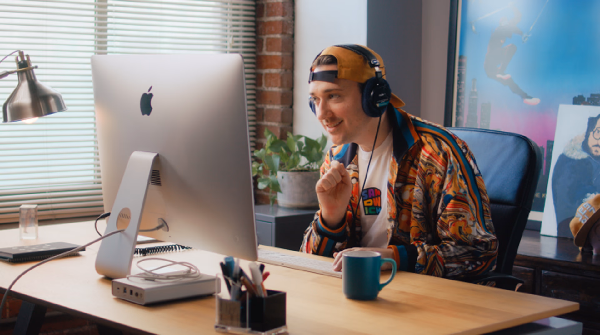 Man working on his computer