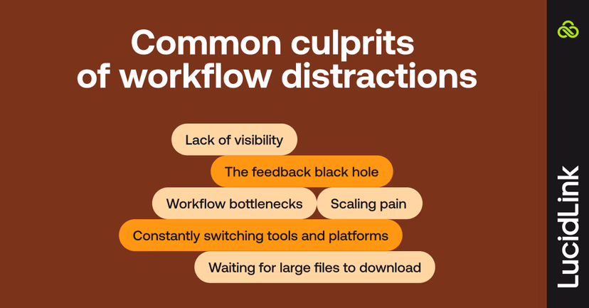 Common culprits of workflow distractions
