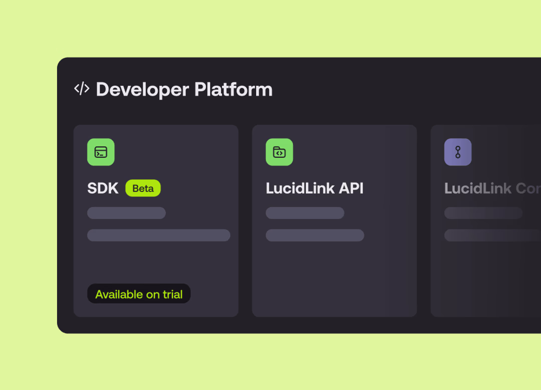 LucidLink developer platform.