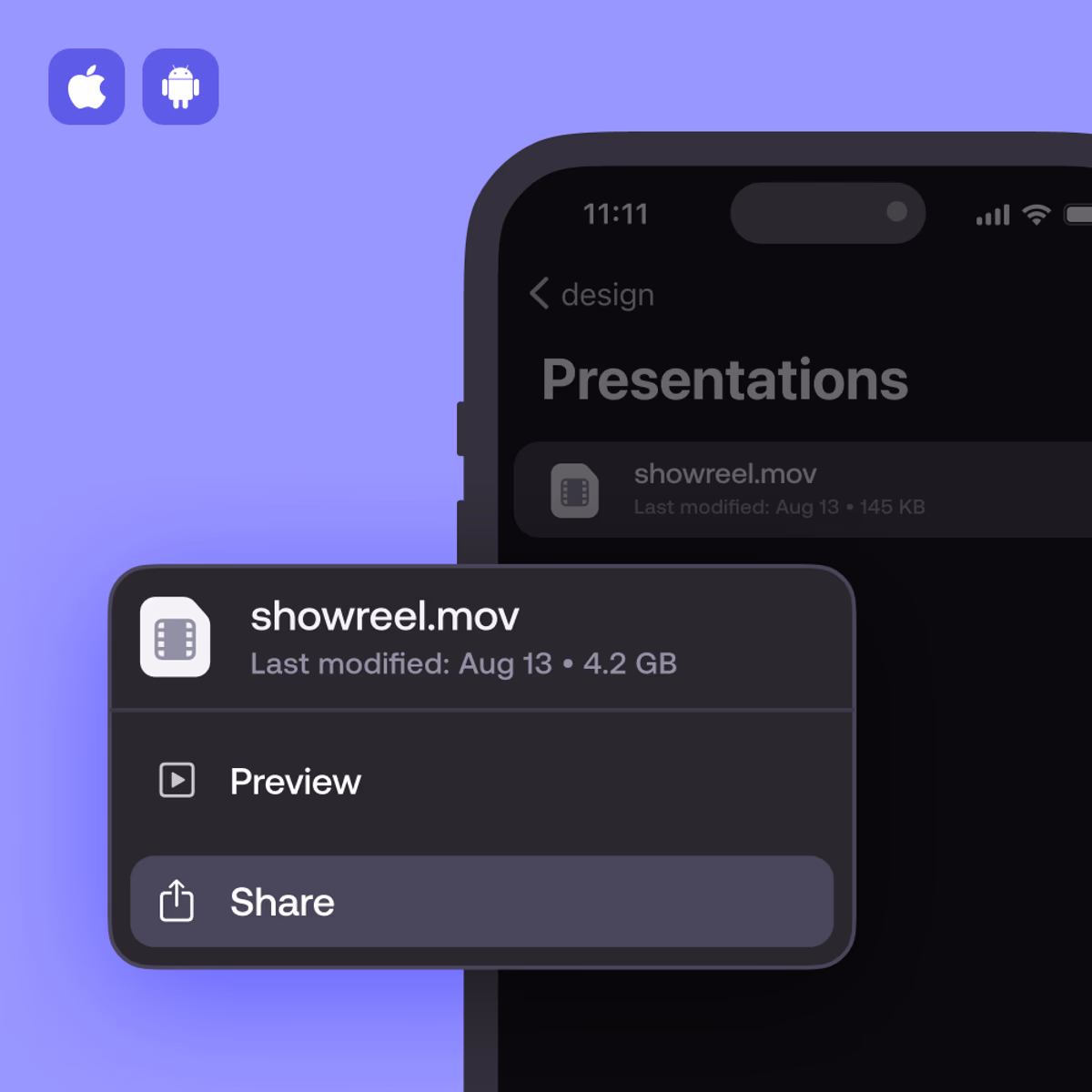 Share files, folders or views with a click with LucidLink