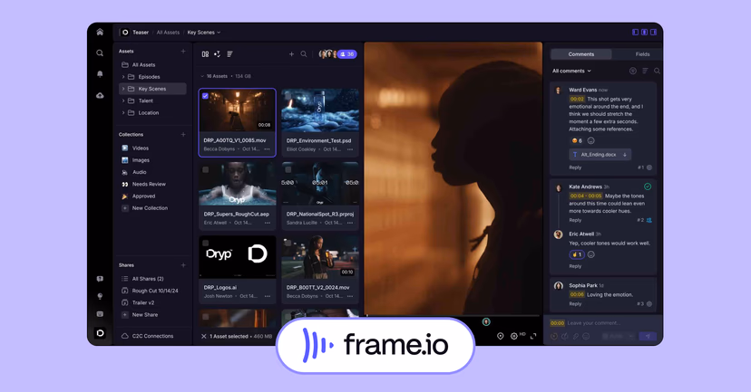 Frame.io: best for video review & feedback