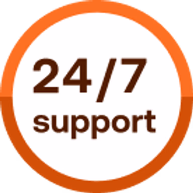 24/7 support badge