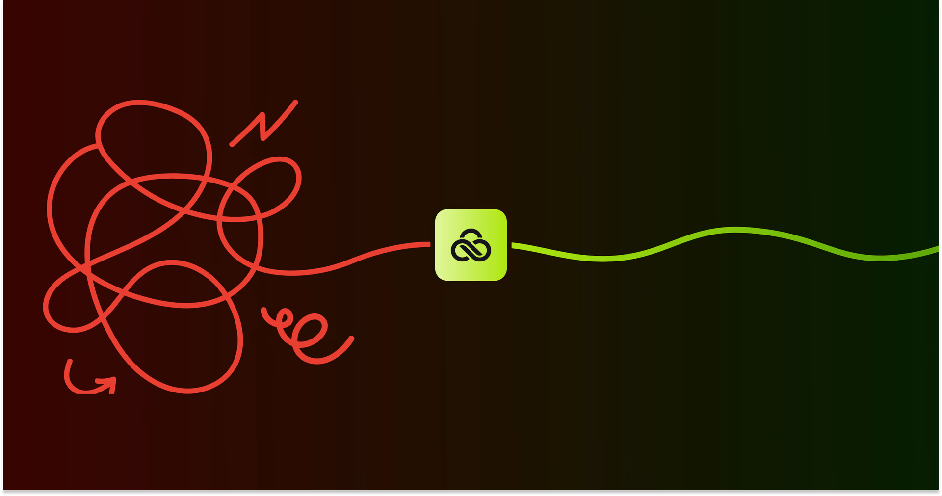 LucidLink simplifying a tangled, complex workflow into a single smooth line.