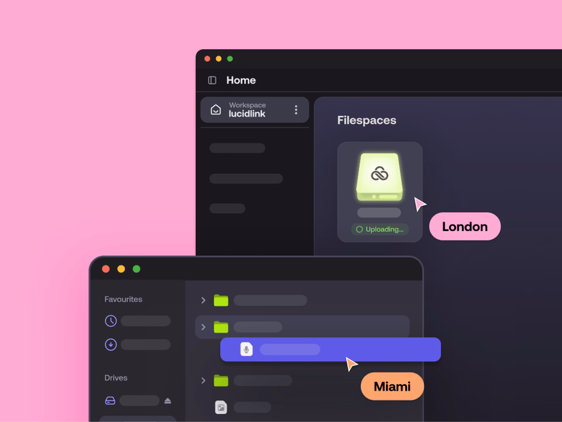 LucidLink's workspace product interface.