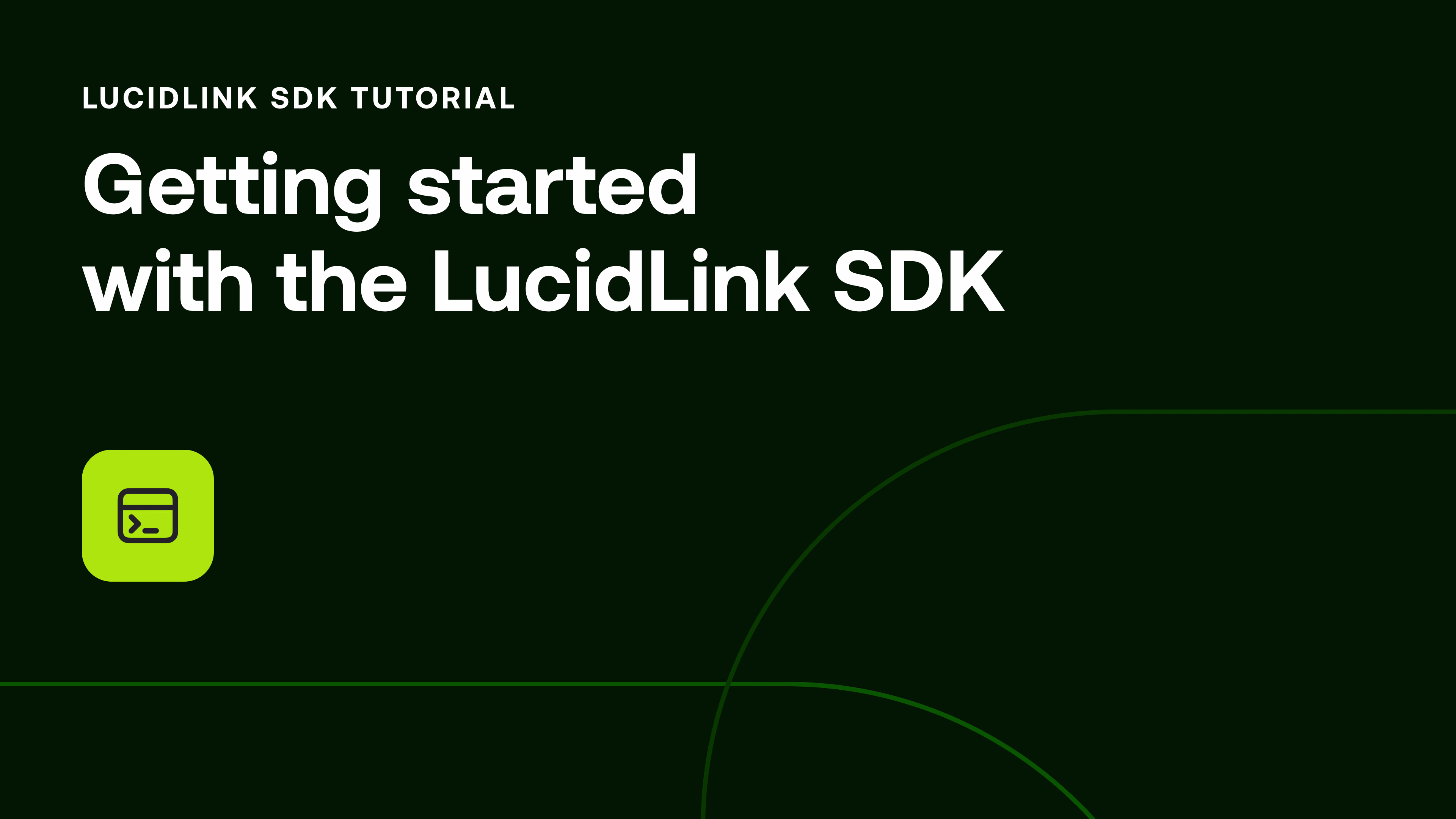 Getting started with the LucidLink SDK.