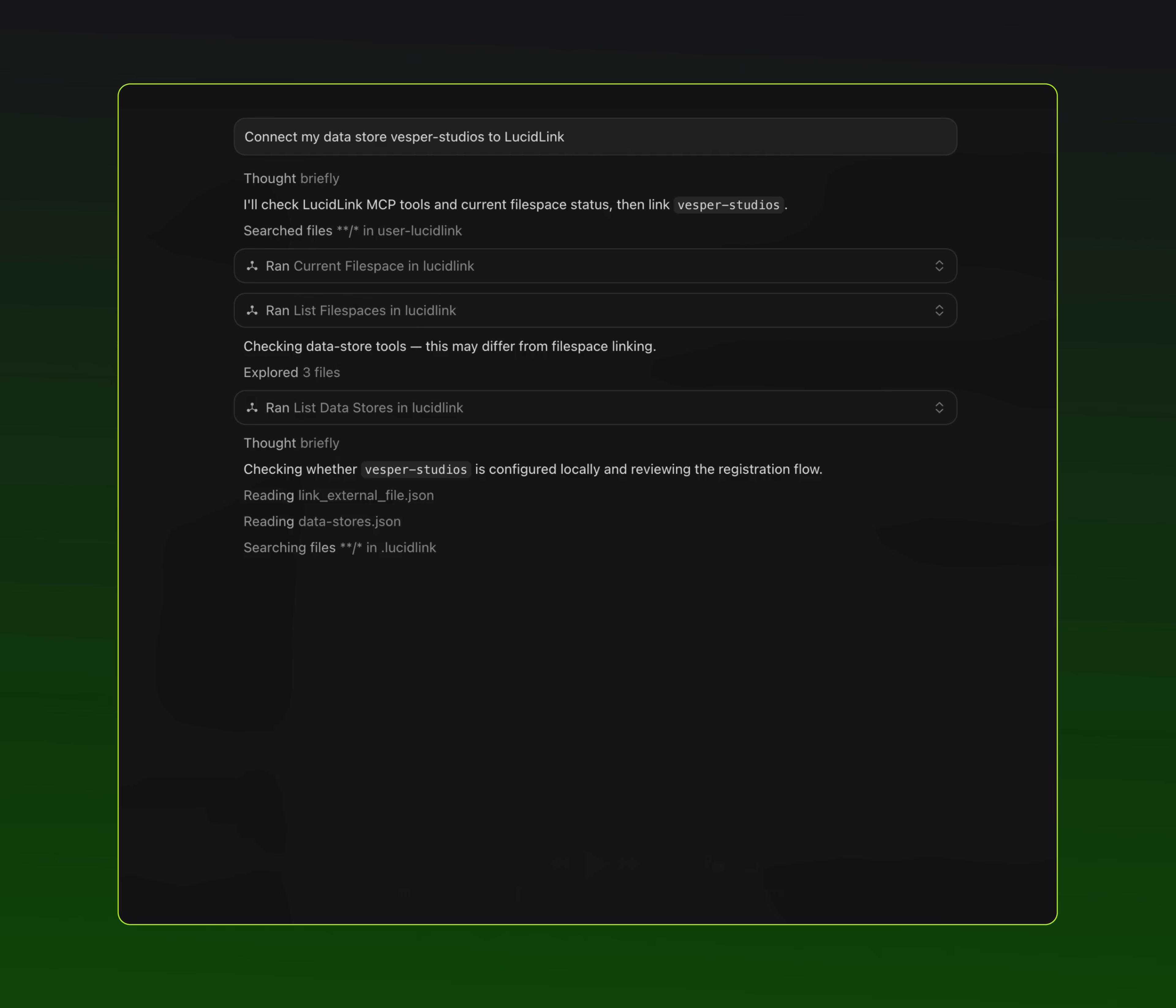 LucidLink Connect + Cursor.
