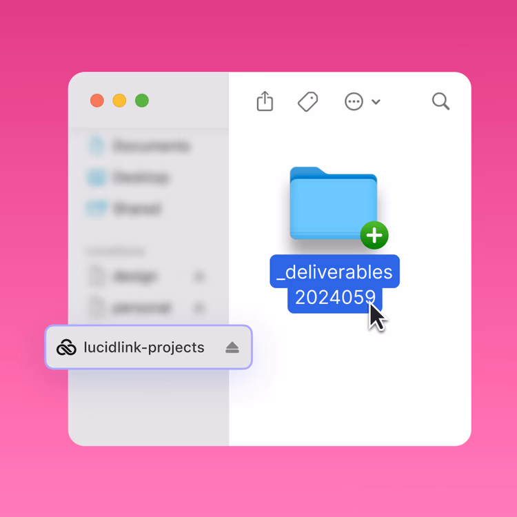 LucidLink as a local drive.