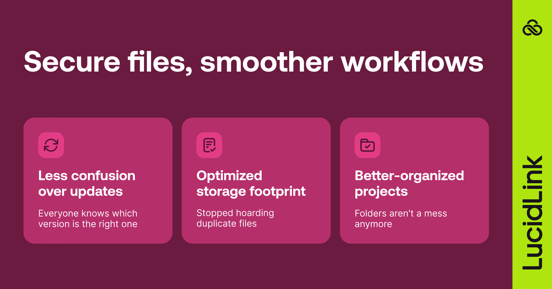 Benefits of a single working source: reduced version confusion, less duplicate storage, and cleaner project structure.