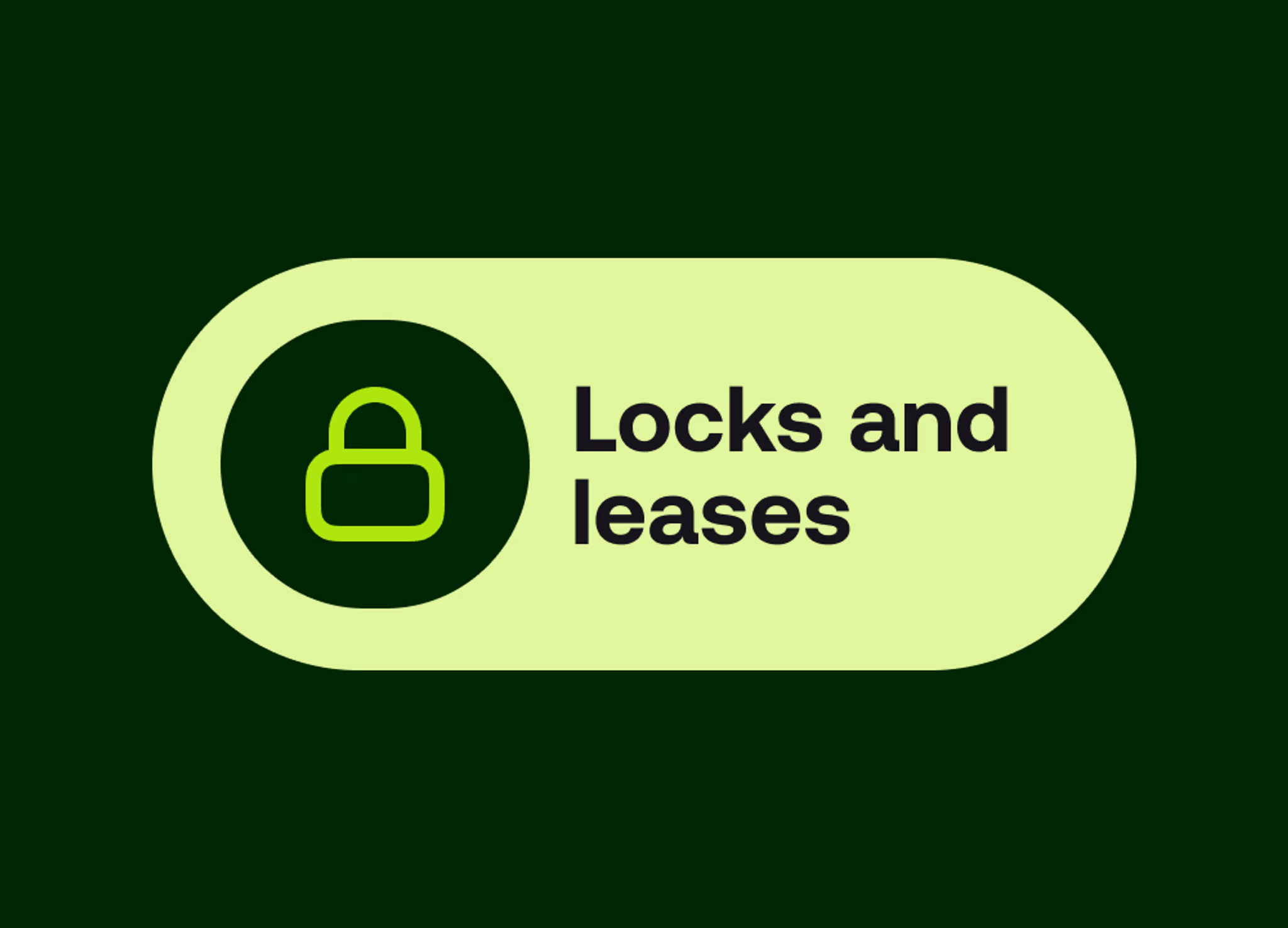 Green "Locks and leases" label with a padlock icon on a dark background.
