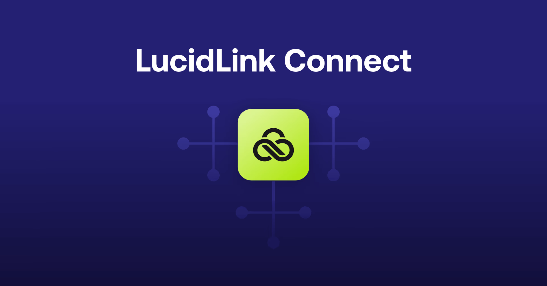 LucidLink logo on indigo background.