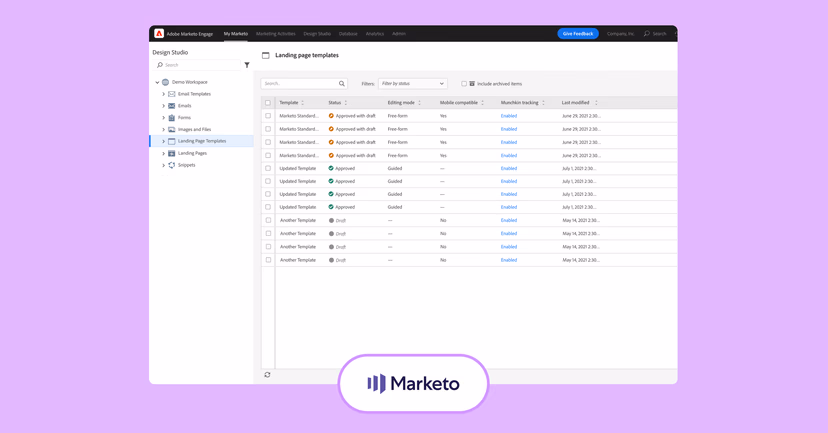 Marketo interface