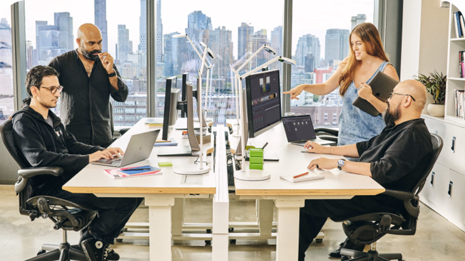 People working in office