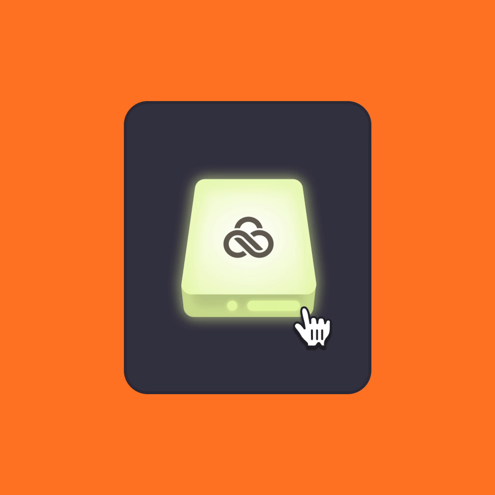 LucidLink filespace icon being clicked.