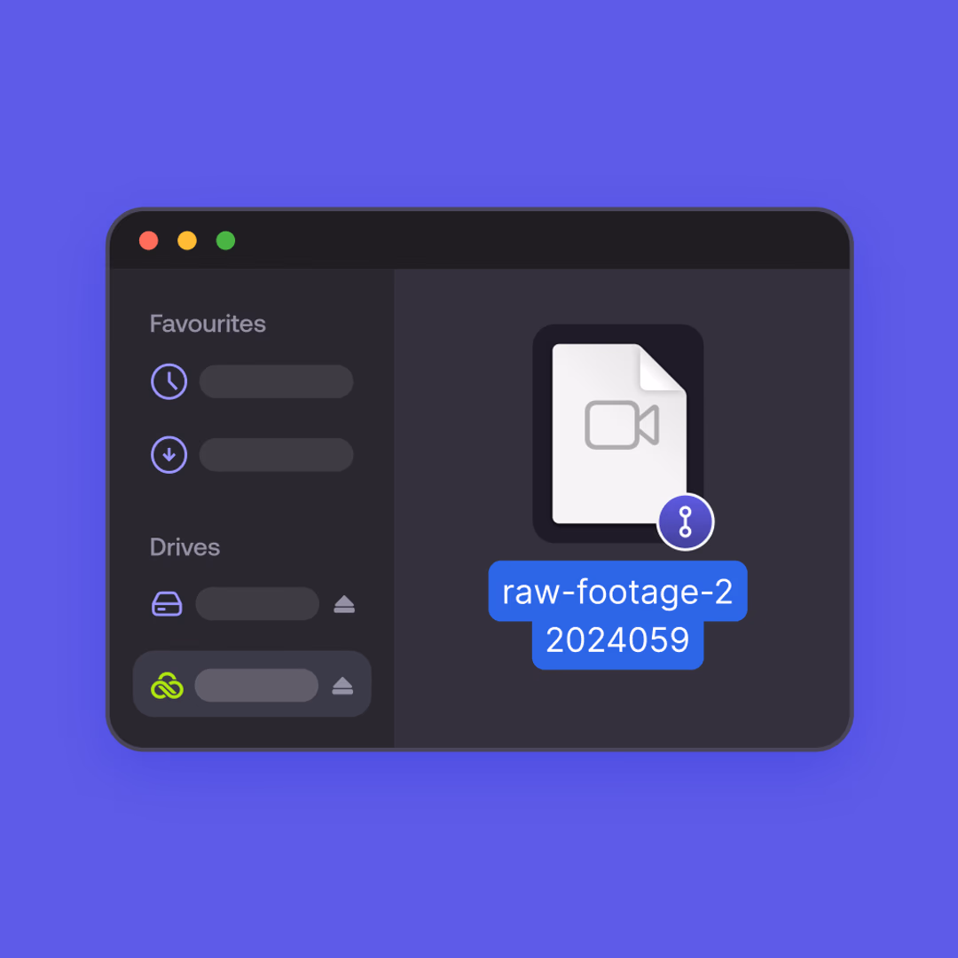 File linked with LucidLink Connect