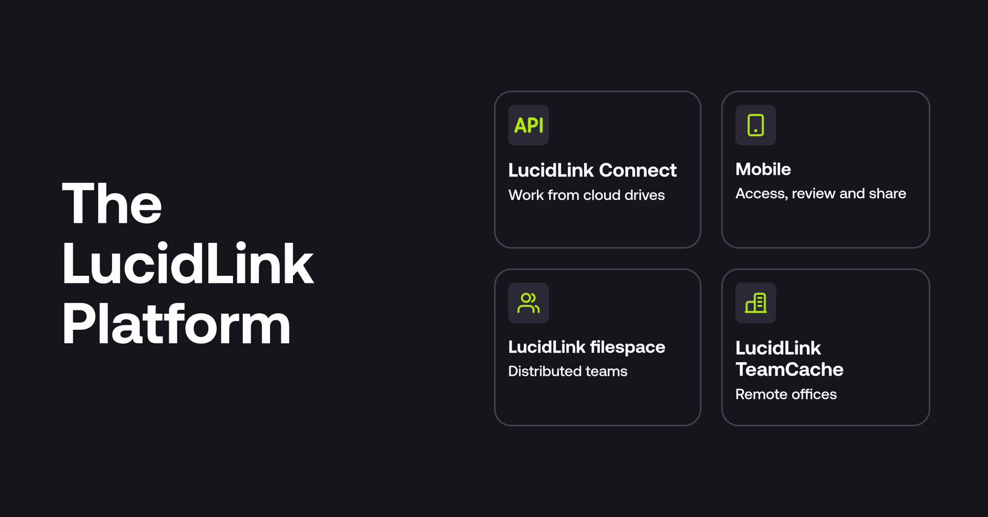 The LucidLink Platform.