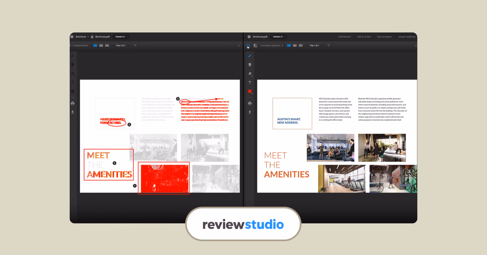 Review studio interface