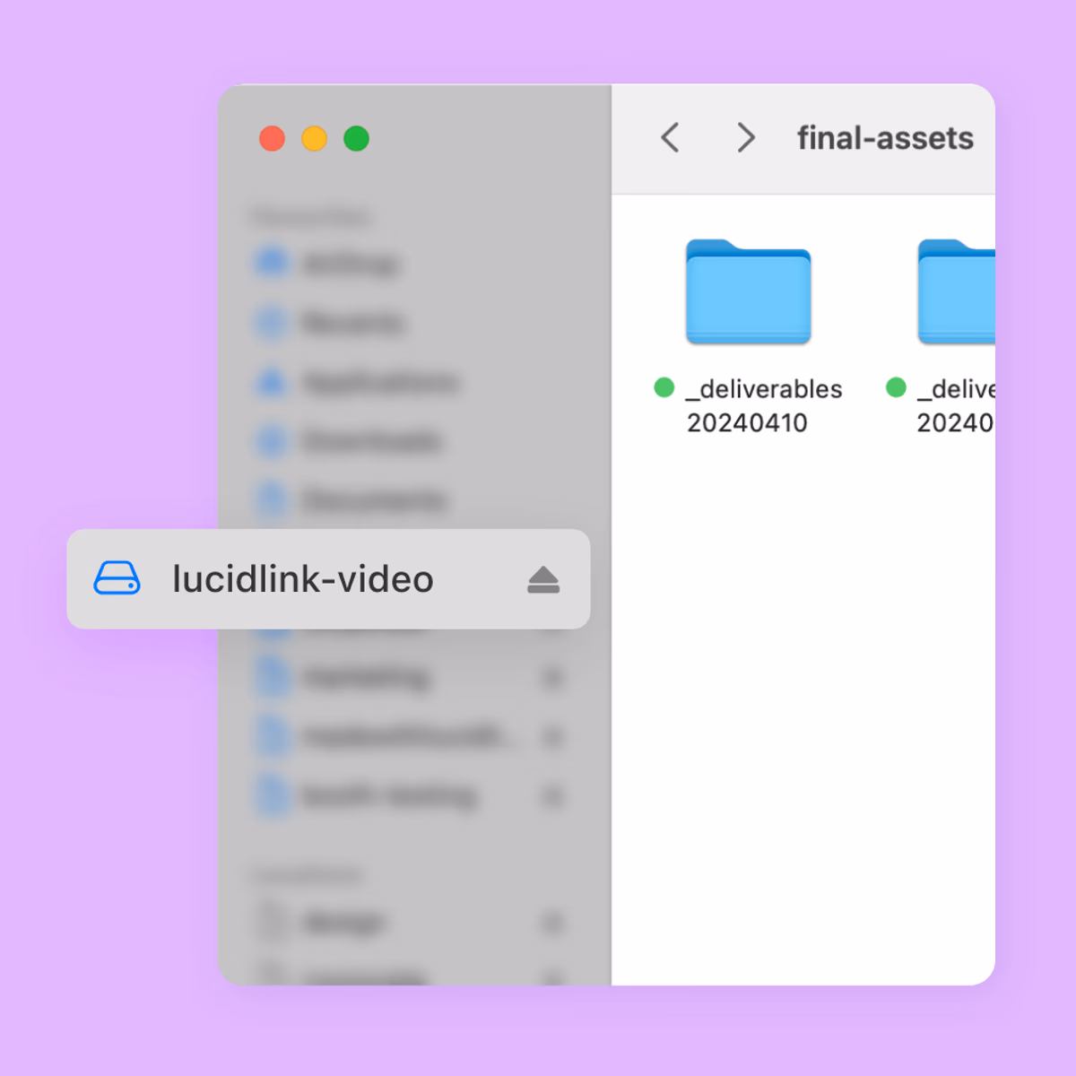 Files stream on-demand with LucidLink