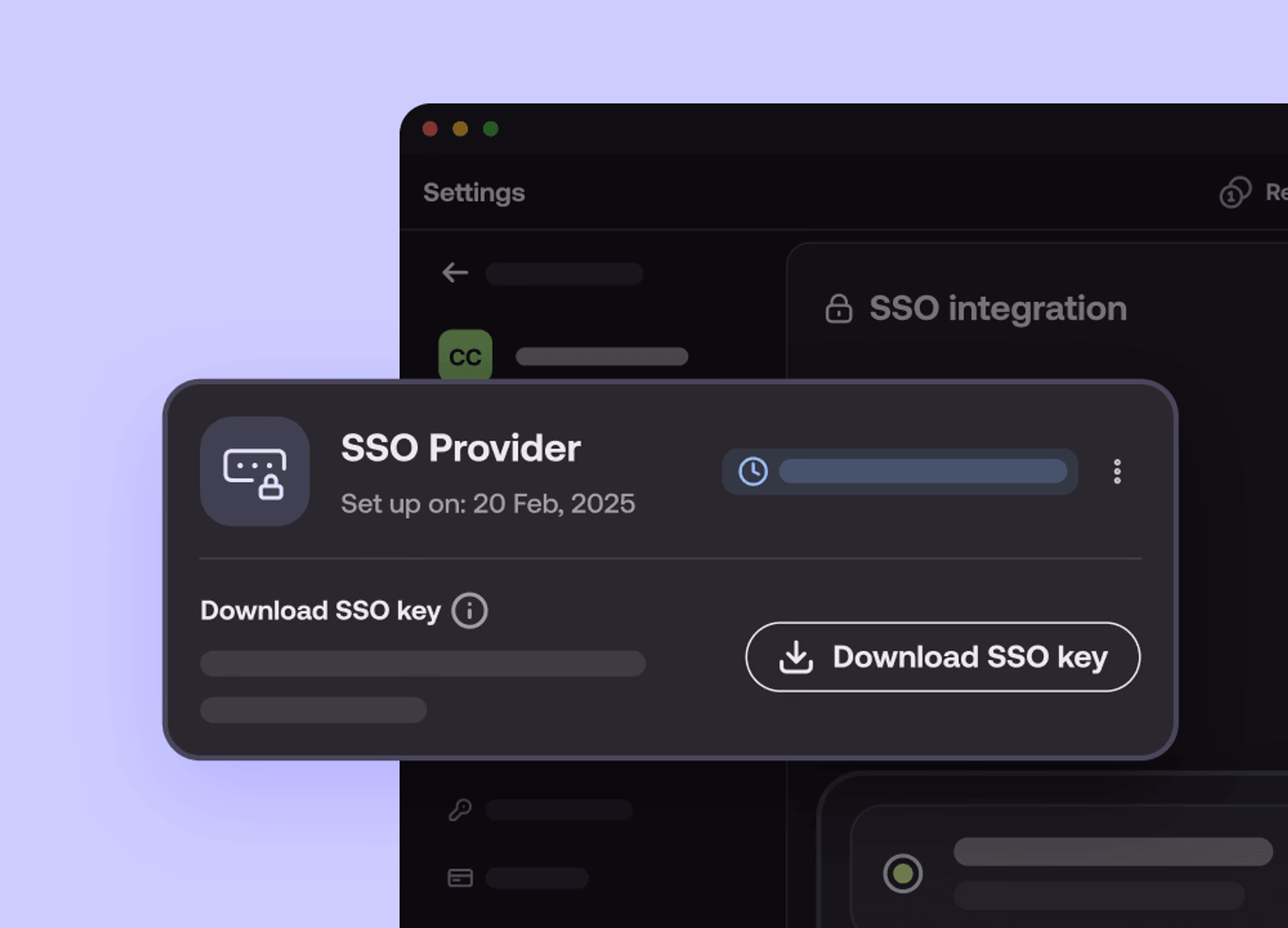SSO integration.