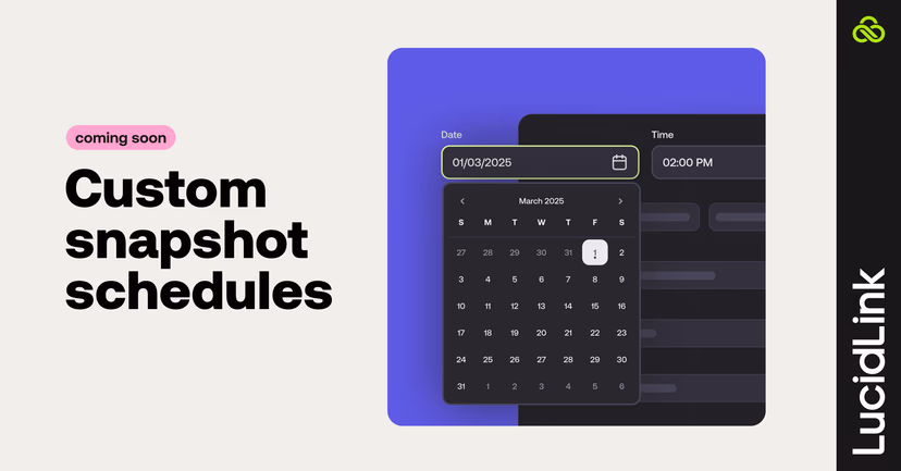 Custom snapshot schedules - LucidLink