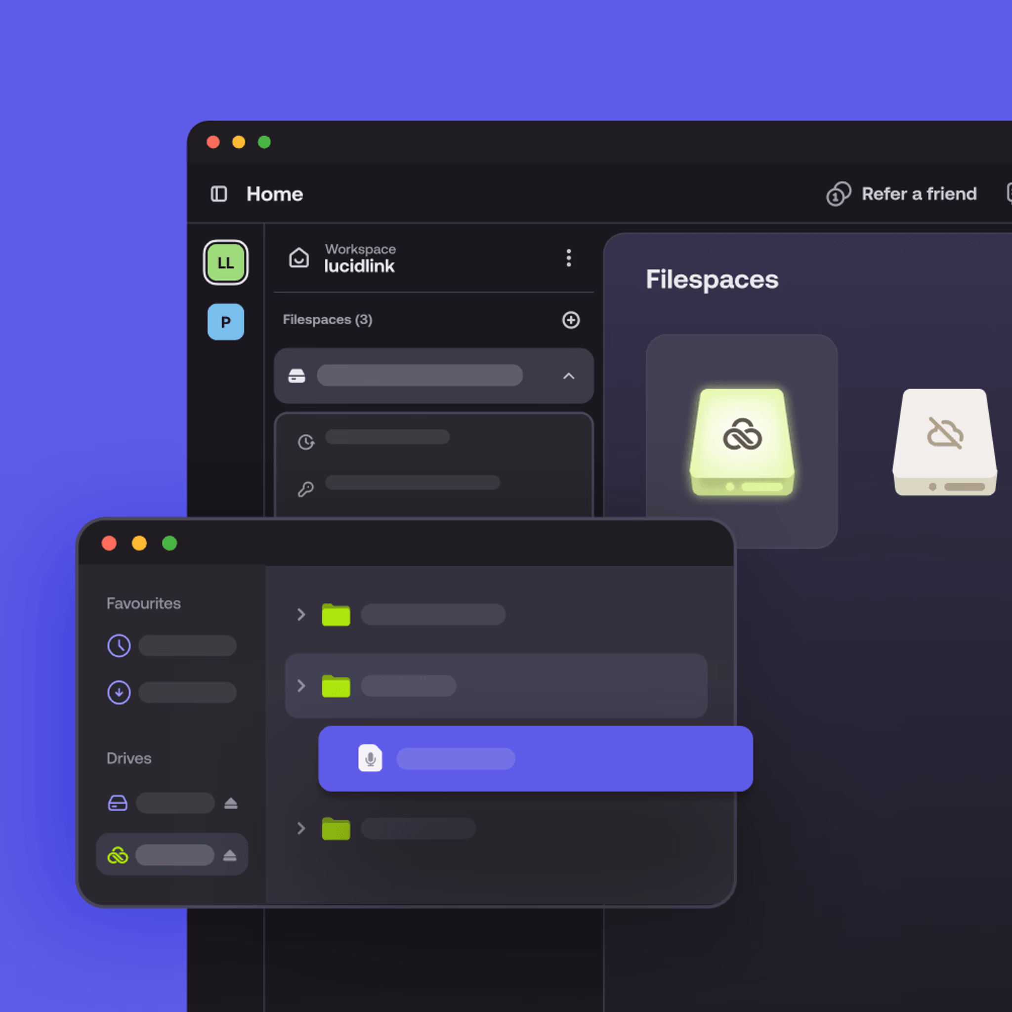Streaming files from LucidLink filespace.