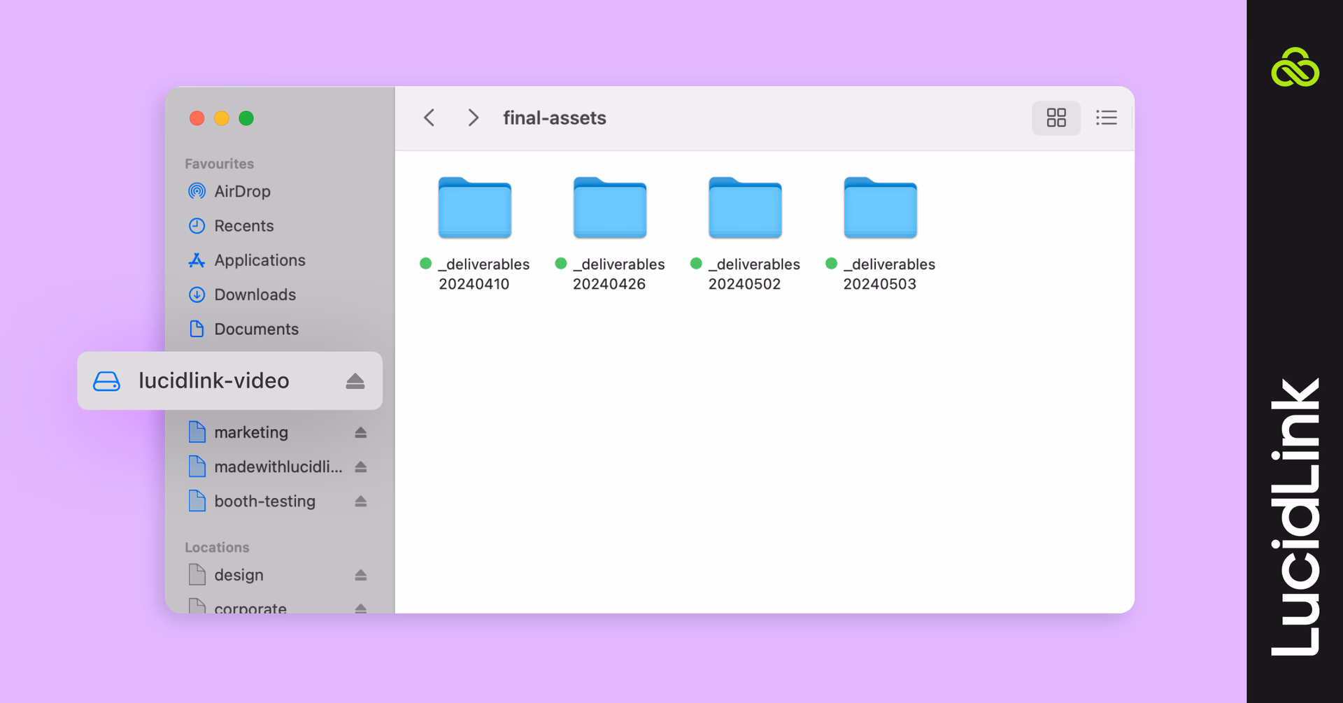 Cloud-first workflow built around LucidLink