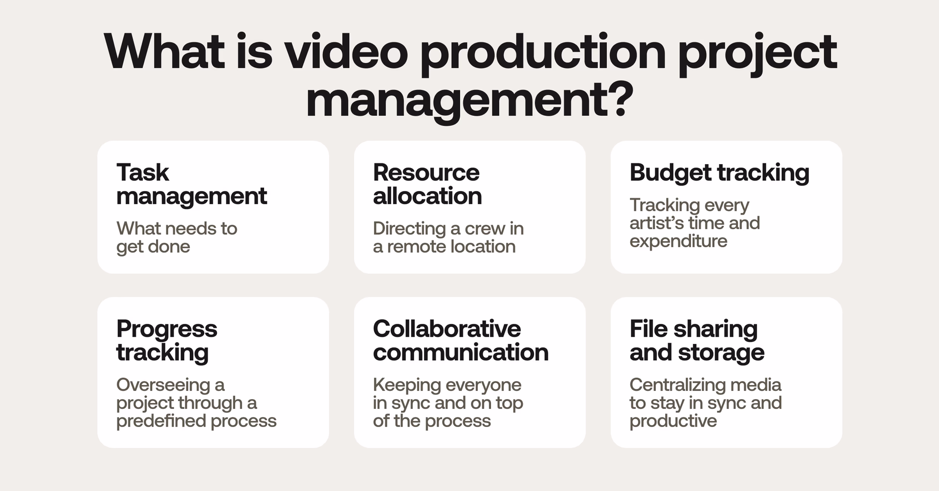 What is video production project management? 