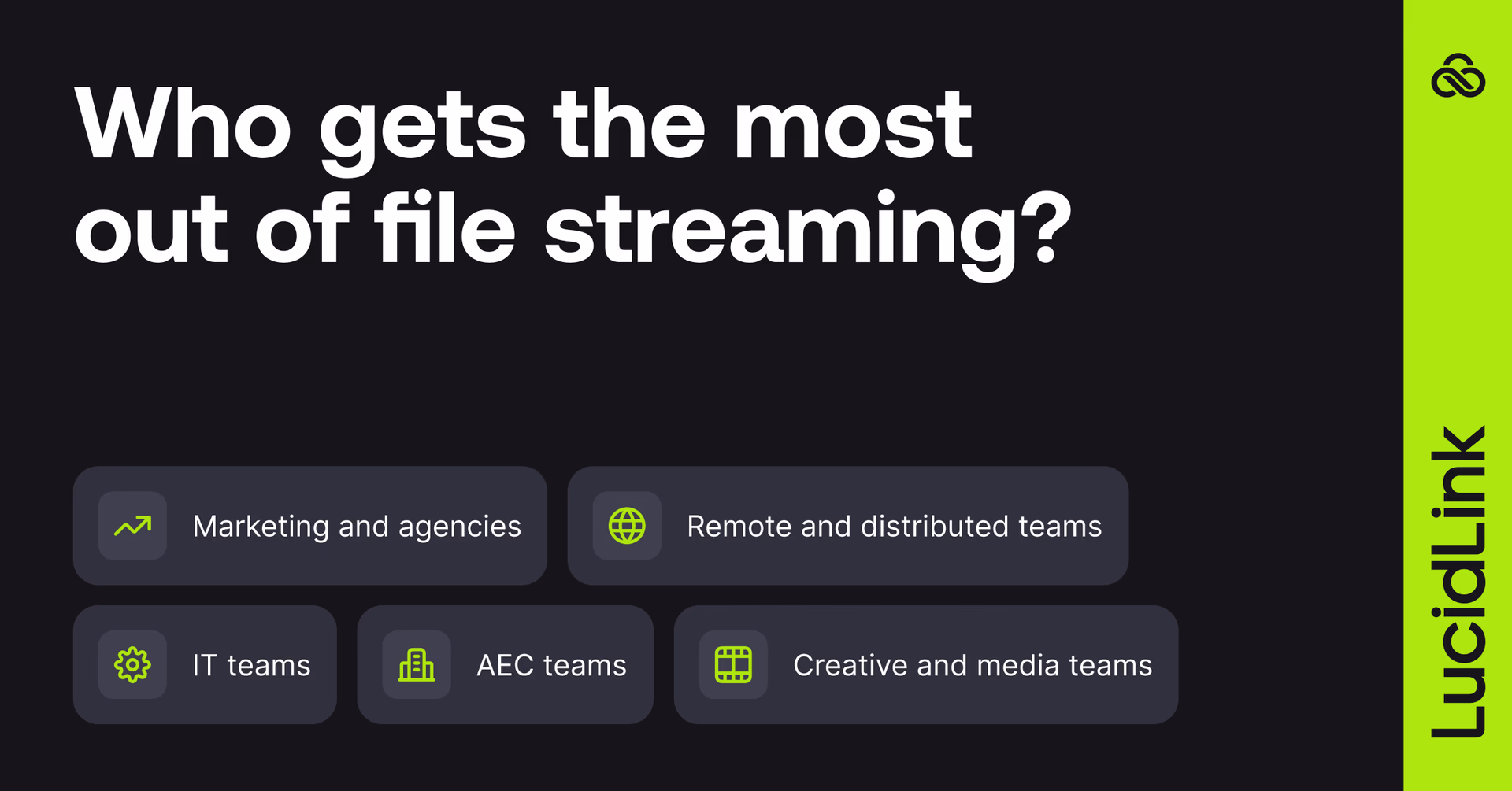 A list of the industries that benefit the most out of file streaming.