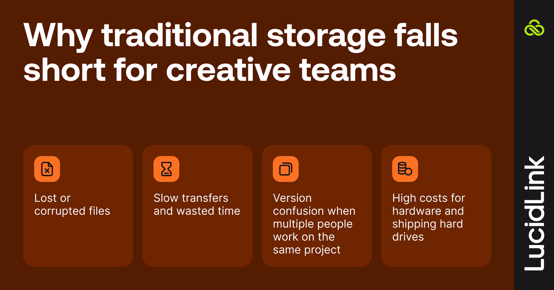 4 reasons why traditional storage falls short for creative teams.