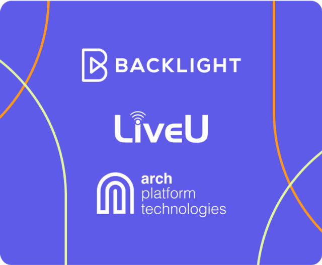 Backlight, LiveU, Arch platform technologies logos