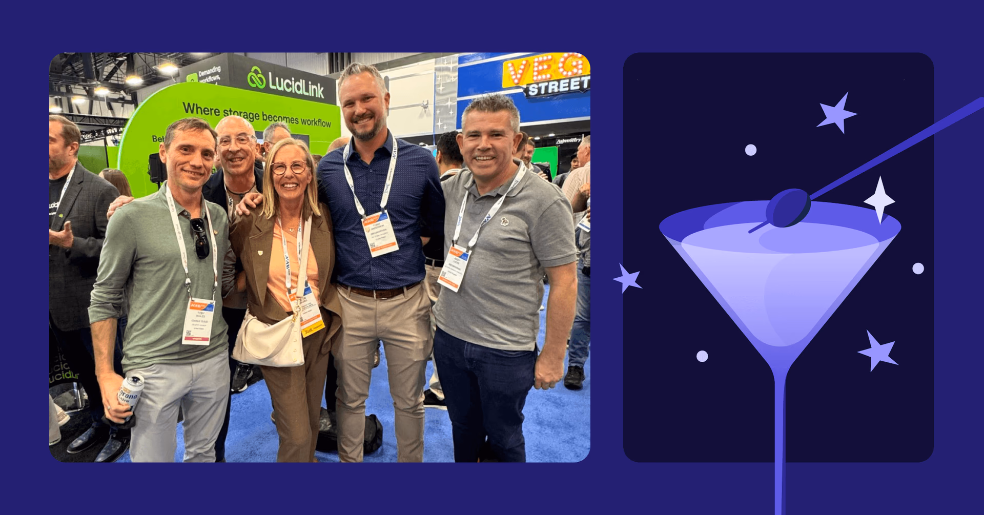 People at LucidLink's happy hour event.