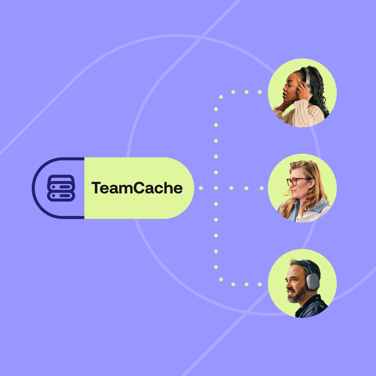 TeamCache connecting teams in different places.