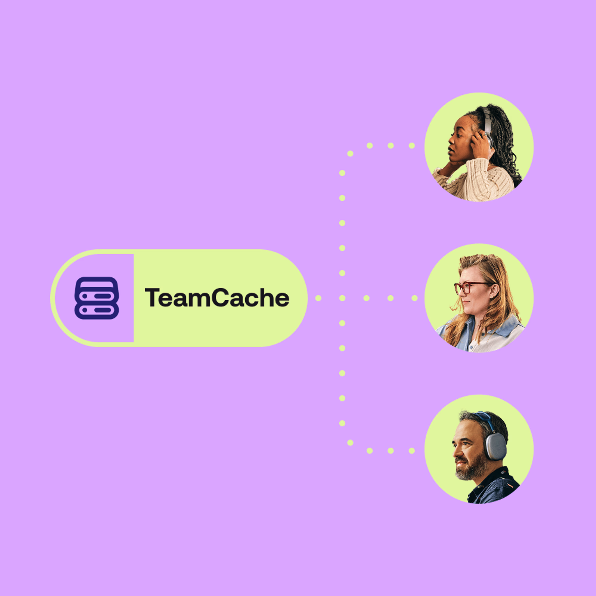 TeamCache connecting teams in different places.