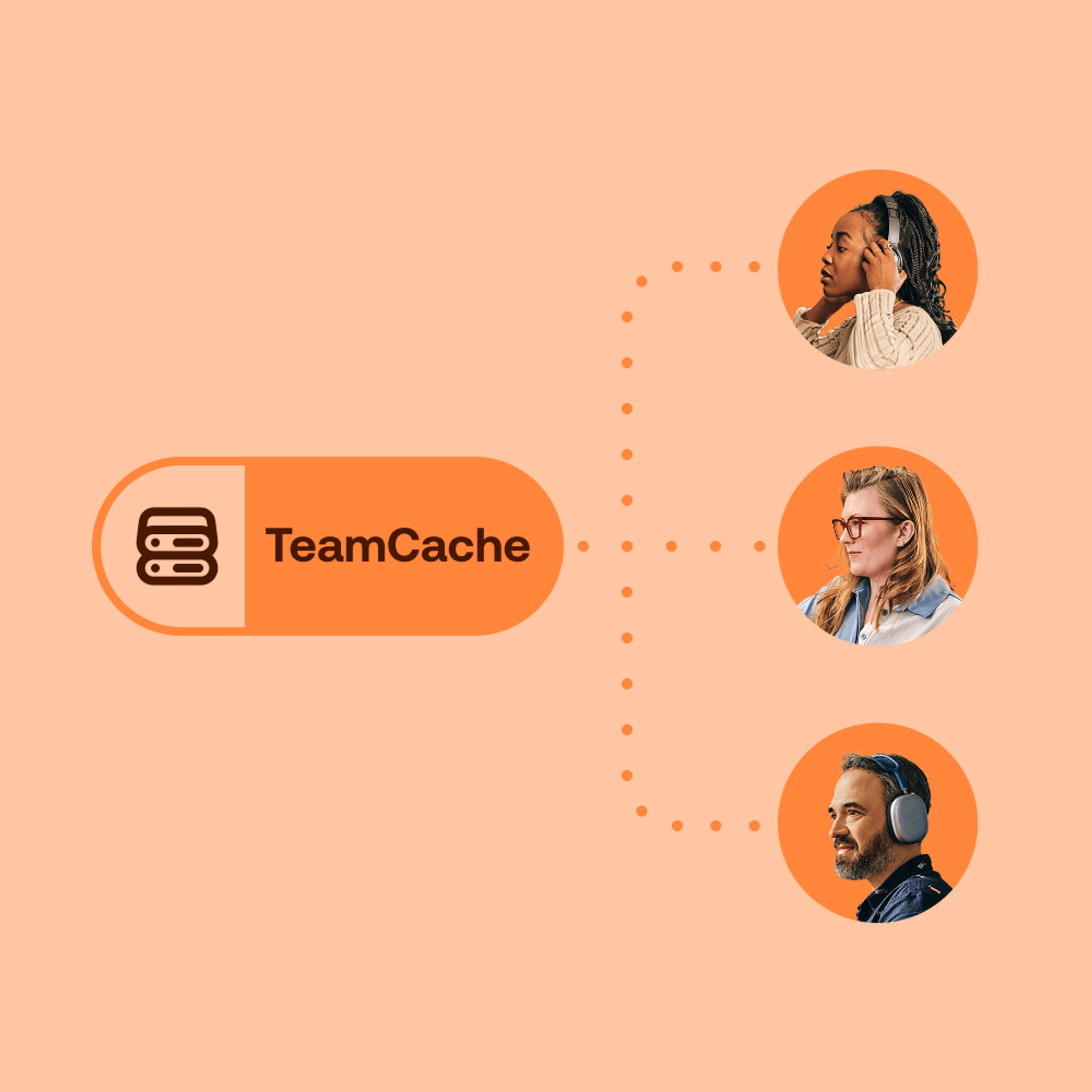 TeamCache connecting teams in different places.