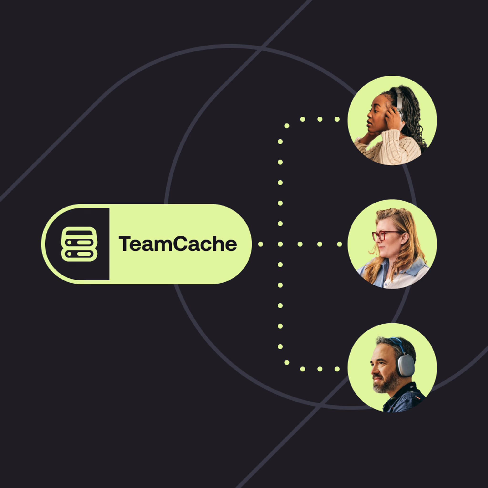 TeamCache connecting teams in different places.